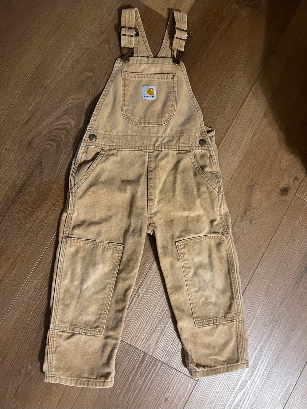 Carhartt Kids Brown/Tan Canvas Overalls